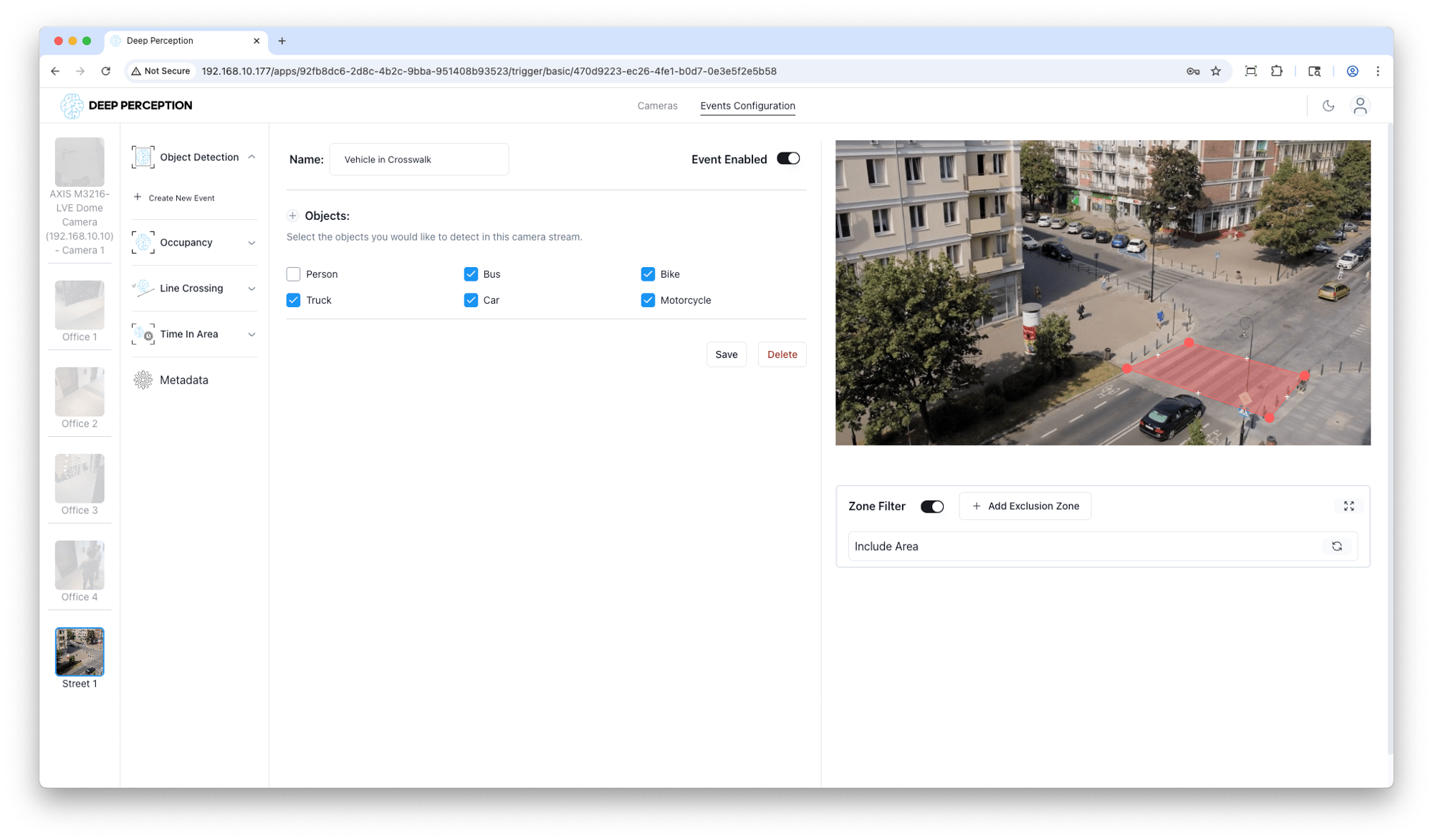 Object Detection Events