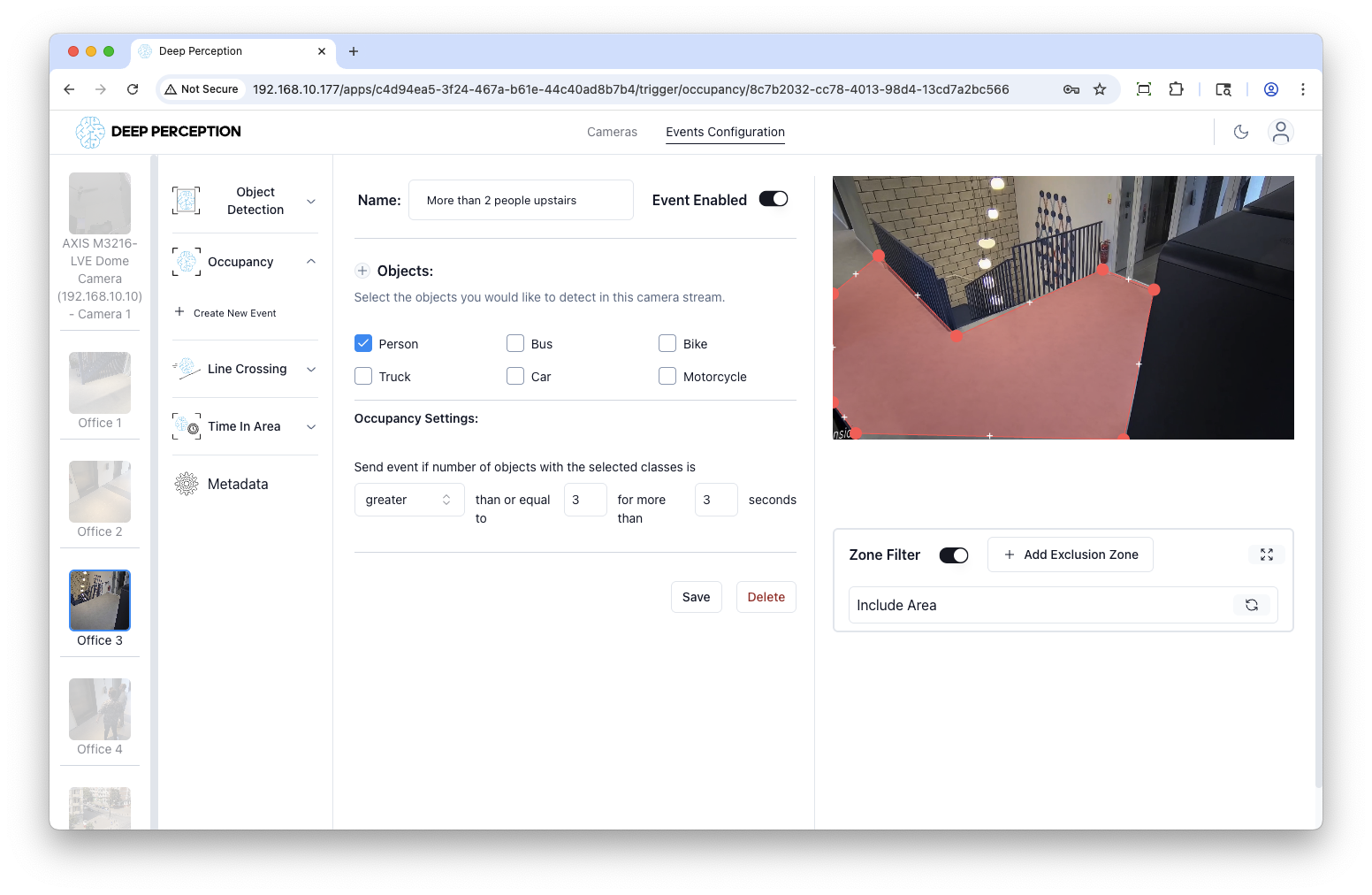 Occupancy Events